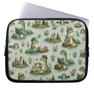 Cosy Cryptids Nessie Loch Ness Monster hobbies Laptop Sleeve