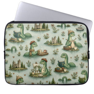 Cosy Cryptids Nessie Loch Ness Monster hobbies Laptop Sleeve