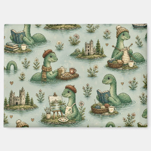 Cosy Cryptids Nessie Loch Ness Monster hobbies Magnet