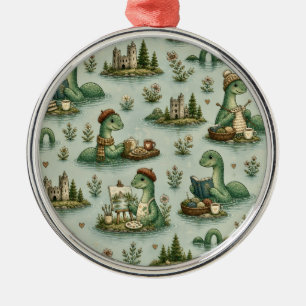 Cosy Cryptids Nessie Loch Ness Monster hobbies  Metal Tree Decoration