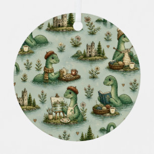 Cosy Cryptids Nessie Loch Ness Monster hobbies  Metal Tree Decoration