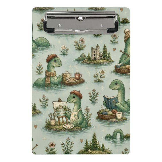 Cosy Cryptids Nessie Loch Ness Monster hobbies  Mini Clipboard (Front)