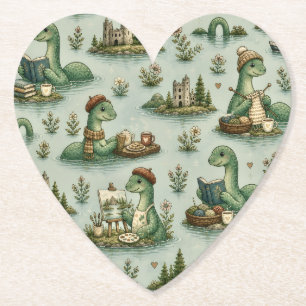 Cosy Cryptids Nessie Loch Ness Monster hobbies Paper Coaster