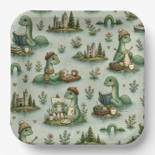 Cosy Cryptids Nessie Loch Ness Monster hobbies  Paper Plate