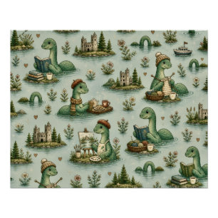 Cosy Cryptids Nessie Loch Ness Monster hobbies Poster
