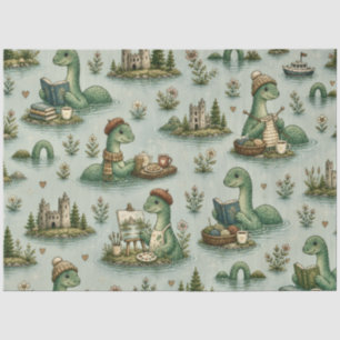 Cosy Cryptids Nessie Loch Ness Monster hobbies  Tissue Paper