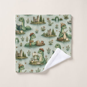 Cosy Cryptids Nessie Loch Ness Monster hobbies  Wash Cloth