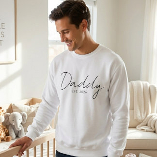Cosy Dad EST Year Classic Family Script Design Sweatshirt