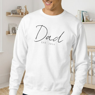 Cosy Dad EST Year Classic Family Script Design Sweatshirt