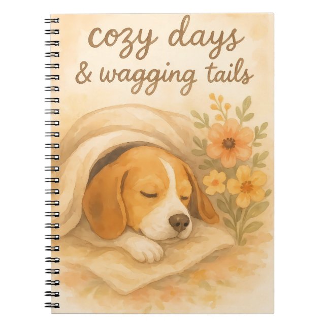 Cosy Days & Wagging Tails Notebook (Front)