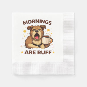 Cosy Dog Illustration Napkin