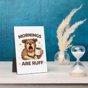 Cosy Dog Illustration Plaque