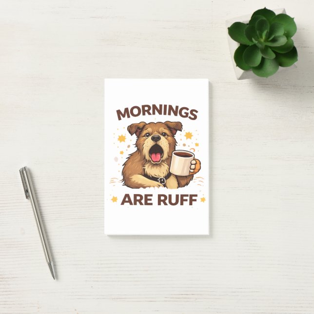 Cosy Dog Illustration Post-it Notes (Office)