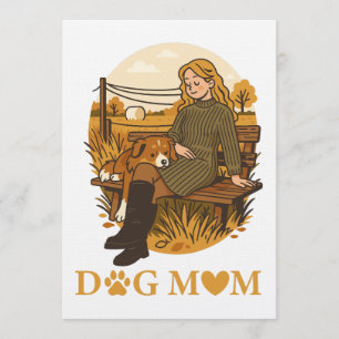 Cosy Dog Mum Bonding Moment With Her Companion Invitation