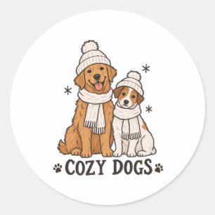 Cosy Dog Season - Winter Dog Lover Sticker