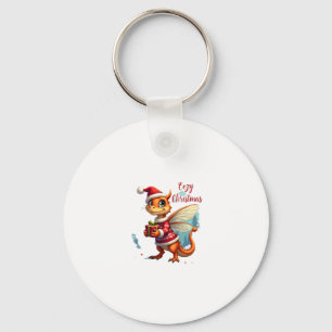 Cosy Dragonfly Christmas Key Ring