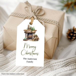 Cosy Earthy Neutral Minimal Rustic Vintage Holiday Gift Tags