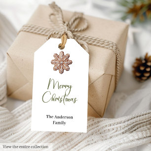 Cosy Earthy Neutral Watercolor Minimal Holiday Gift Tags