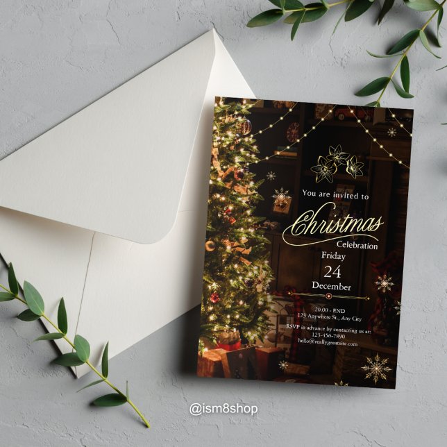 Cosy & Elegant Christmas Celebration Invitation (Creator Uploaded)