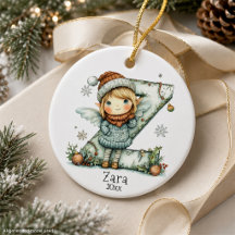 Cosy Fairy Christmas Initial Personalised Holiday