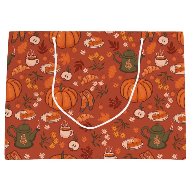 Cosy Fall Autumn Gift Bag (Front)