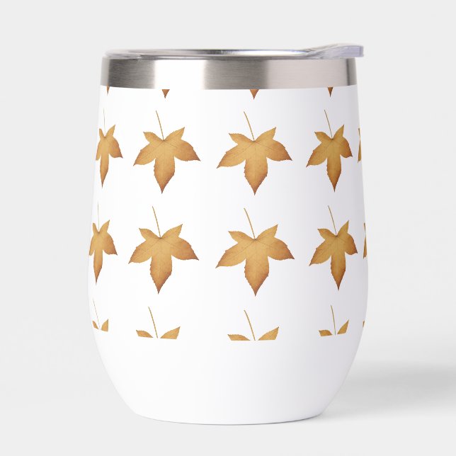 Cosy Fall Autumn Leaves Pattern Aesthetic Design (Left)