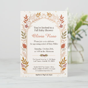 Cosy Fall Baby Shower Celebration Invitation