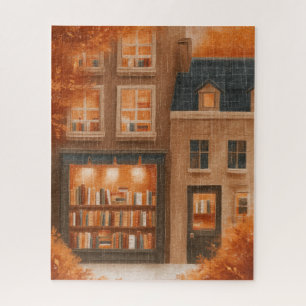 Cosy Fall Bookstore Jigsaw Puzzle