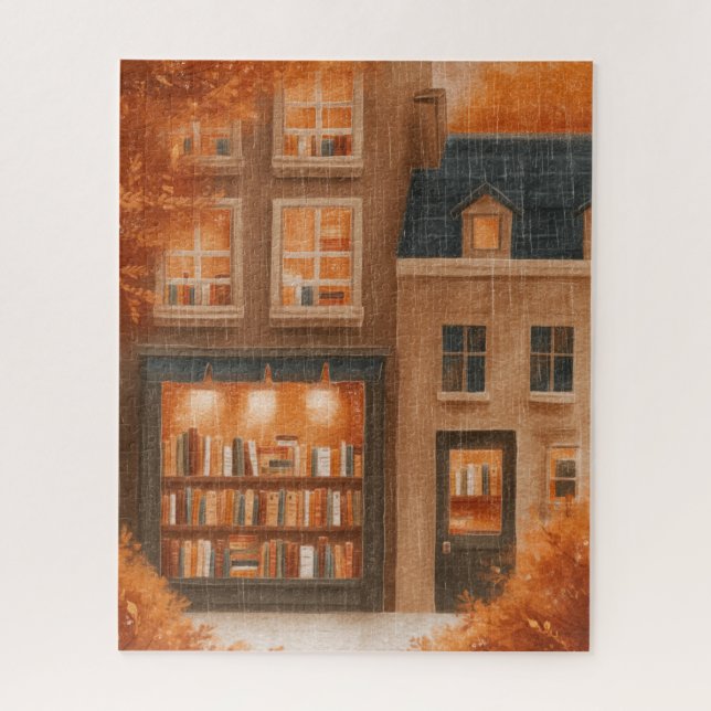 Cosy Fall Bookstore Jigsaw Puzzle (Vertical)
