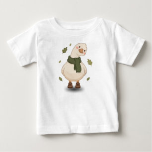 Cosy Fall Cartoon Duck Baby T-Shirt