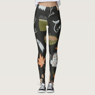 Cosy Fall Elements: Warm Pattern. Leggings