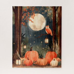 Cosy Fall Forest Owl Jigsaw Puzzle