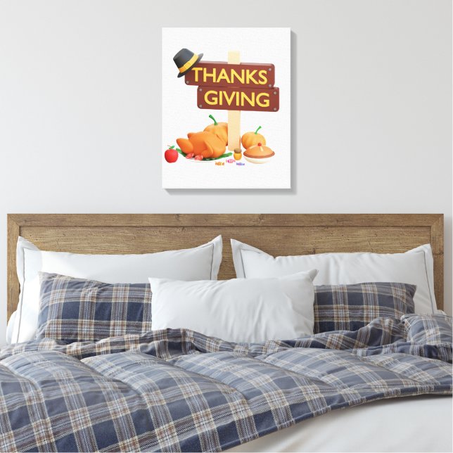 Cosy Fall Harvest Wrapped Canvas (Insitu(Bedroom))
