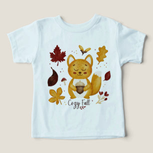 Cosy Fall Kawaii Squirrel Toddler T-Shirt Autumn