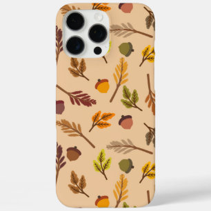 Cosy Fall Leaves & Acorns iPhone 16 Pro Max Case
