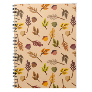 Cosy Fall Leaves & Acorns Notebook