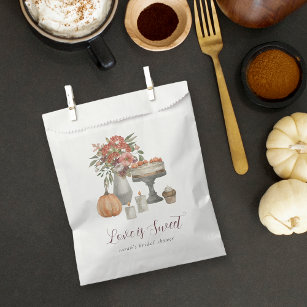 Cosy Fall Pumpkin "Love is Sweet" Favour Bags