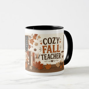 Cosy Fall Teacher T-Shirt – Autumn Educator Gift Mug