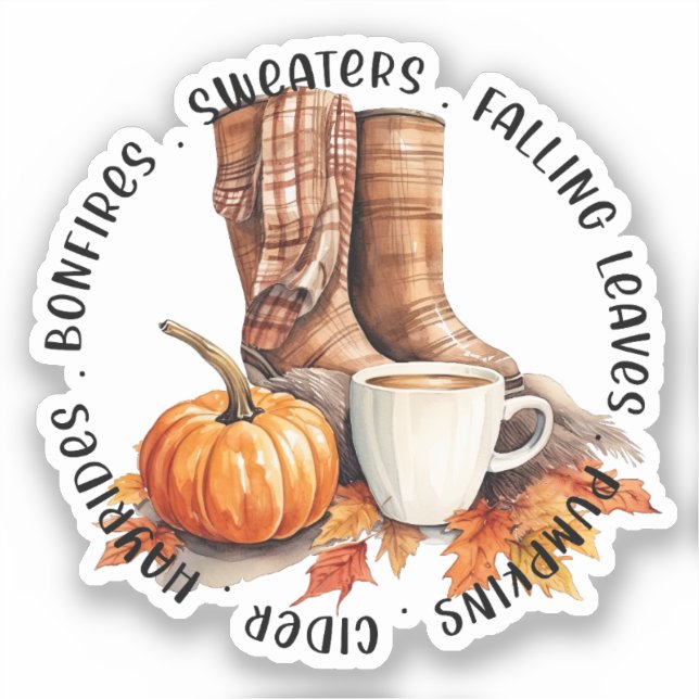 Cosy Fall Vibes – Boots, Pumpkin Spice, Bonfires (Front)