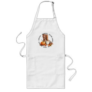 Cosy Fall Vibes – Boots, Pumpkin Spice, Bonfires Long Apron