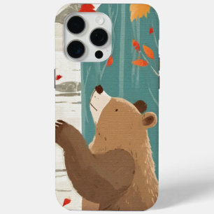 Cosy Fall Woodland Bear iPhone 15 Pro Max Case