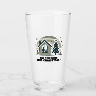 Cosy Family Christmas Home Scene Decor Art Glass