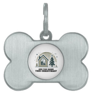 Cosy Family Christmas Home Scene Decor Art Pet ID Tag