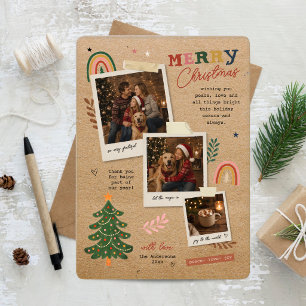 Cosy Family Scrapbook Christmas Photo Holiday Card
