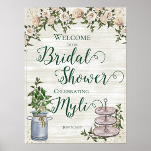 Cosy Farmhouse Bridal Shower Welcome Sign
