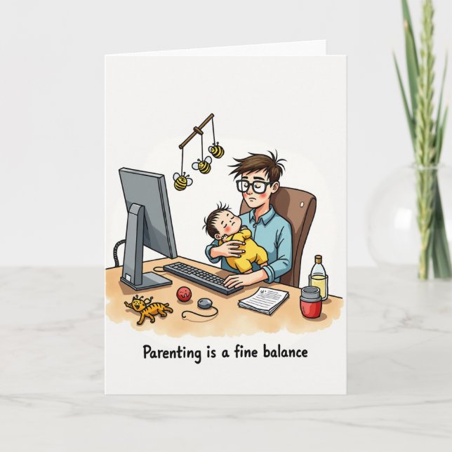 Cosy Fathers Day Office Card (Front)