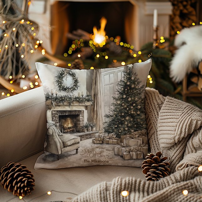 Cosy Festive Rustic Christmas Cushion (Creator Uploaded)