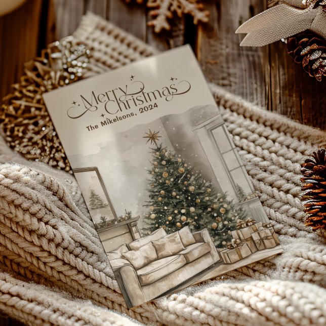 Cosy Festive Rustic Christmas Holiday Card (Creator Uploaded)