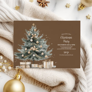 Cosy Festive Rustic Christmas Invitation