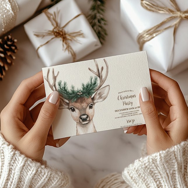 Cosy Festive Rustic Christmas Invitation (Creator Uploaded)